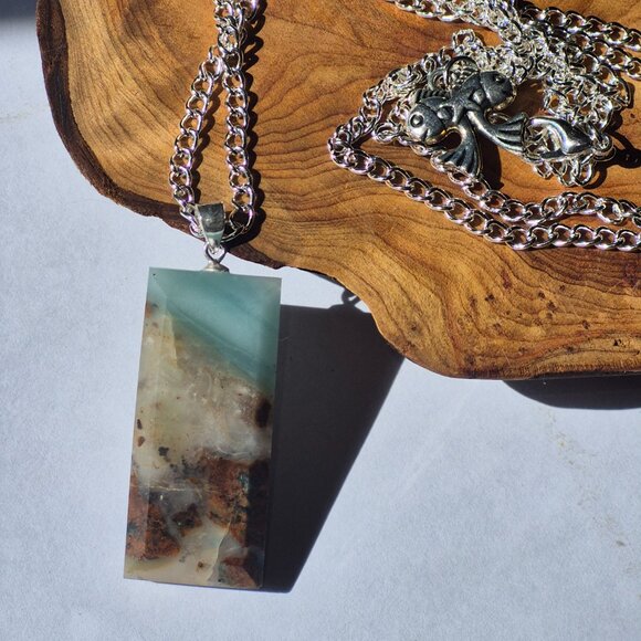 Ocean Picture Stone Necklace - Picture 8 of 8